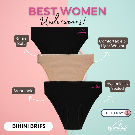 Bikini Briefs Super Soft Women Underwear (Pack of 3)