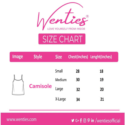 Camisole for Women Size Chart Wenties