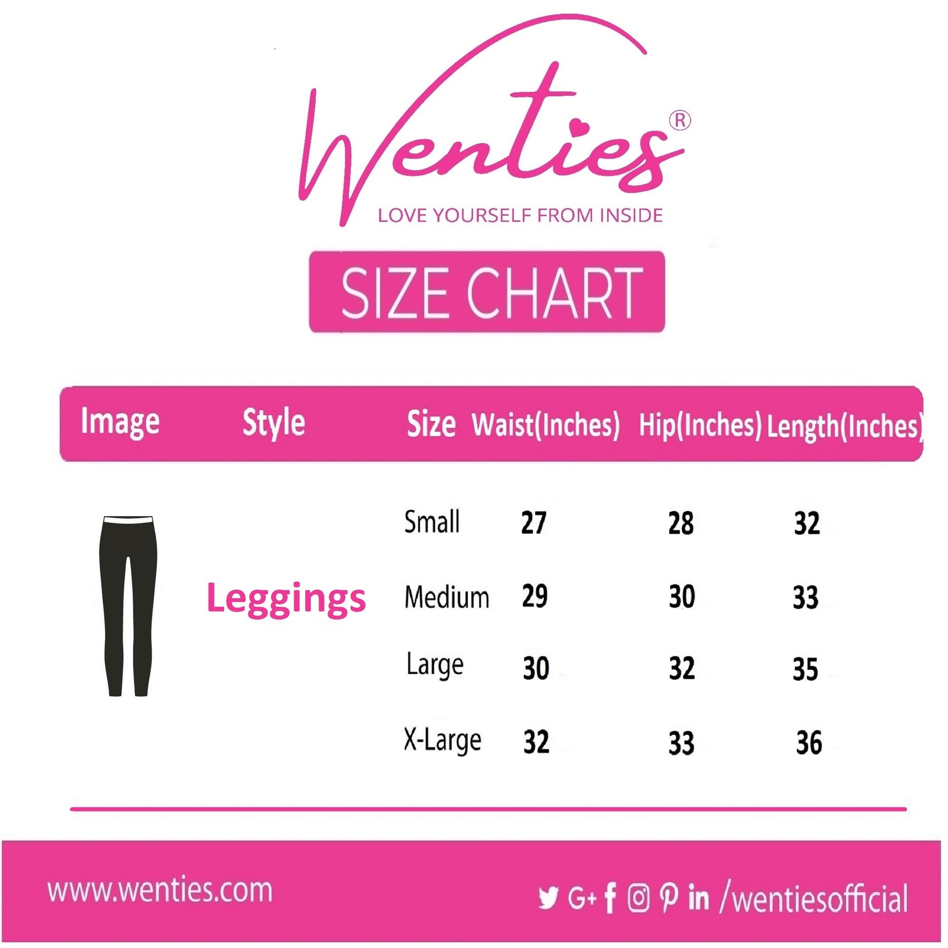 Legging Women Size Chart