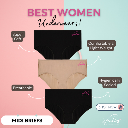 Midi Brief Super Soft Women underwear (Pack of 3)