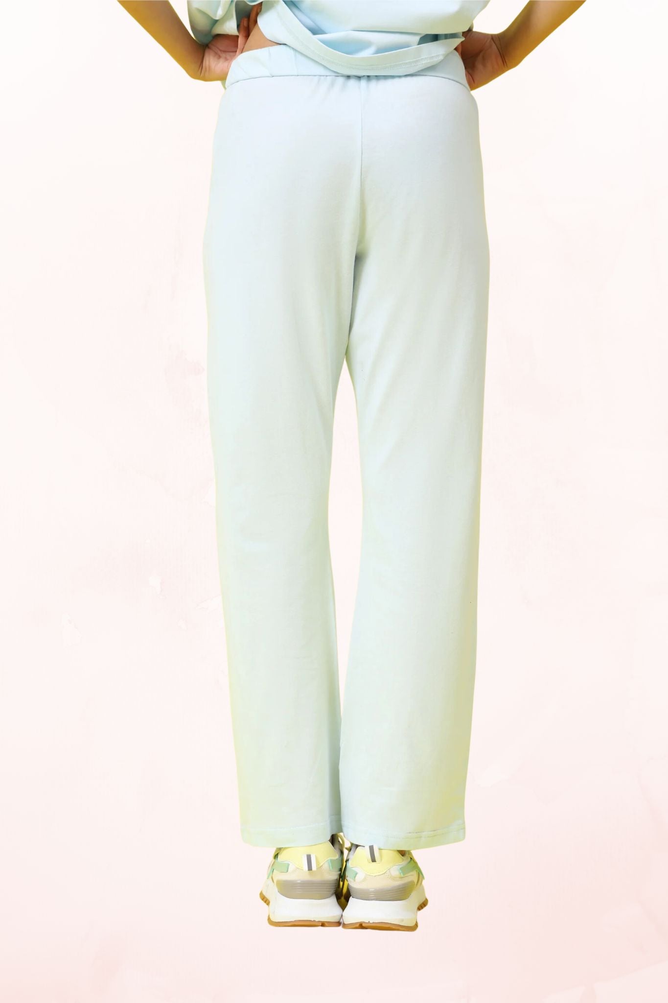 Blue Solid Sleepwear Trouser